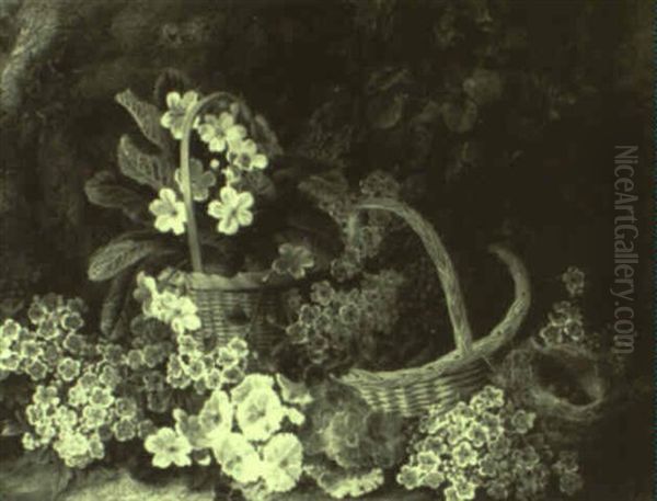 Still Life With Baskets Of Flowers And Bird's Nest - view 1
