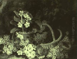 Still Life With Baskets Of Flowers And Bird's Nest