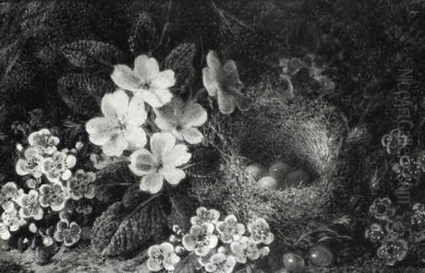 Still Life With Blossom And A Bird's Nest; Still Life With Apples, Plums And Raspberries - view 1