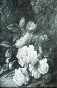 Still Life Of Roses Still Life With Apples, Grapes And Raspberries by George Clare
