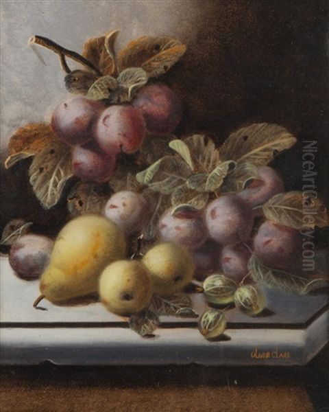 Still Lifes Of Fruit On A Stone Ledge - view 1