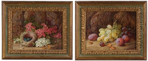 Bird's Nest With Flowers And Still Life With Grapes And Plums (2) - view 1