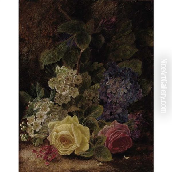 Flowers On A Mossy Bank - view 1