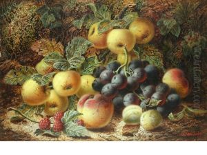 Black Grapes, Apples, Peaches And Raspberries; Black Grapes, Plums And A Peach (2 Works) Black Grapes, Apples, Peaches And Raspberries; Black Grapes, Plums And A Peach (2 Works)