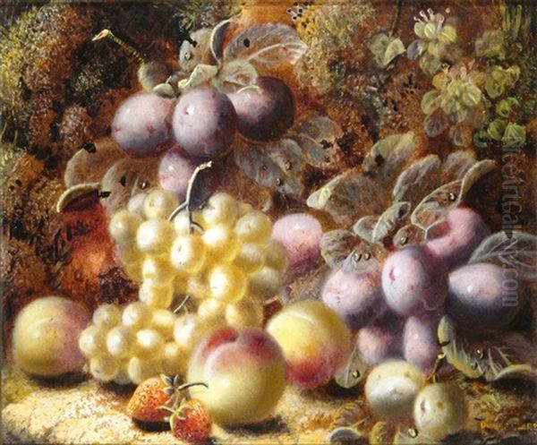 Still Lifes Of Fruit On A Mossy Bank - view 1