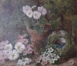 A Still Life Of Flowers With by Oliver Clare