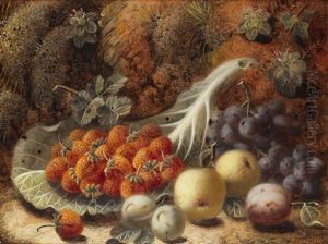 Still Life Of Fruit (pair) by Oliver Clare