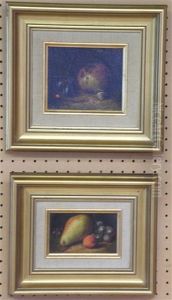 Apple With Grapes (+ Pear With Fruit, Lrgr; 2 Works) by Oliver Clare