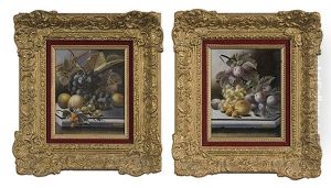Still Life Of Fruit (+ Another; 2 Works) by Oliver Clare