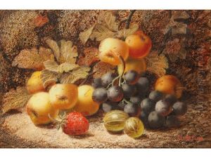A Still Life Of Soft Fruit Beside A Cabbage Leaf (+ A Still Life Of Grapes And Other Fruit; Pair) A Still Life Of Soft Fruit Beside A Cabbage Leaf (+ A Still Life Of Grapes And Other Fruit; Pair)