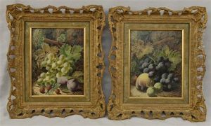 Fruit Still Life (+ Another; Pair) by Oliver Clare