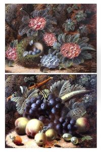 Still Life Of Flowers And A Birds Nest With Eggs (+ A Still Life Of Fruit; Pair) Still Life Of Flowers And A Birds Nest With Eggs (+ A Still Life Of Fruit; Pair)