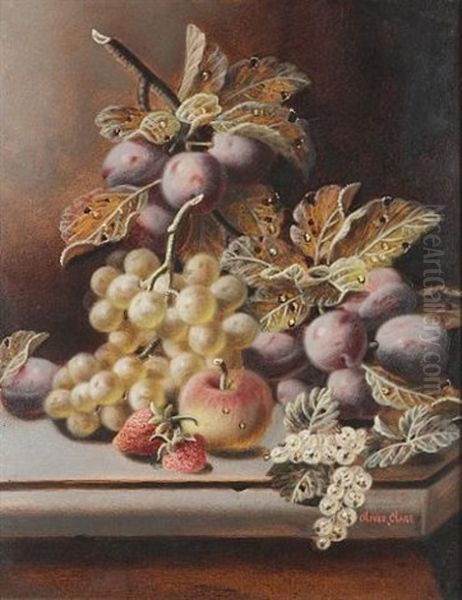 Still Lives Of Fruit On A Ledge (pair) - view 1