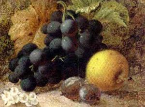 Grapes, Elderberries And A Quince On A Mossy Bank Grapes, Elderberries And A Quince On A Mossy Bank