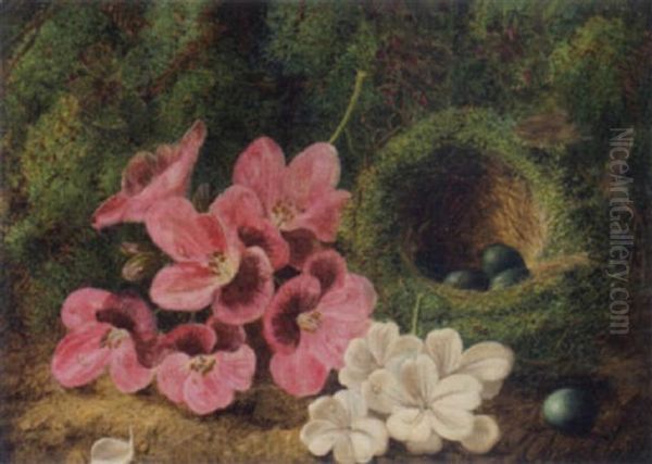 Grapes, Plums, Rasberries And A Strawberry By A Mossy Bank - view 1