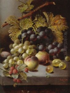 Peaches, Grapes And Raspberries Peaches, Grapes And Raspberries