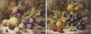 Apples, Grapes And Strawberries by Oliver Clare
