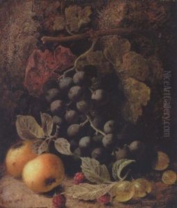 Nature Morte Med Druer, Aebler Og Stikkelsbaer