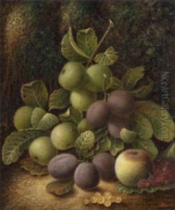 A Still Of Fruit On A Mossy Bank A Still Of Fruit On A Mossy Bank