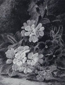 Still Life With Pink And White Flowers by Oliver Clare