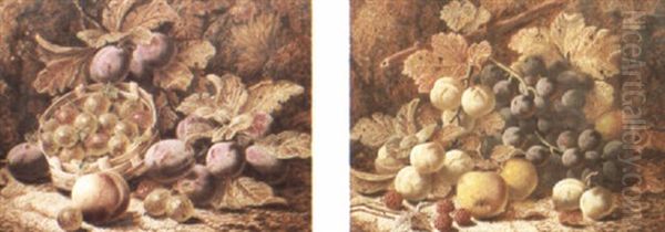 Still Lifes With Grapes, Plums And Other Fruit - view 1