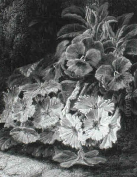 Still Life With Primulas And Pansies - view 1