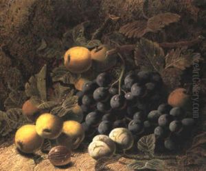 Still Life With Grapes And Other Fruit by Oliver Clare
