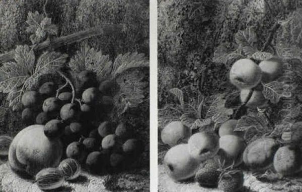 Still Life With Apples, Plums And Strawberries; Still Life With Grpaes, A Peach, Goosberries And Rapsberry - view 1