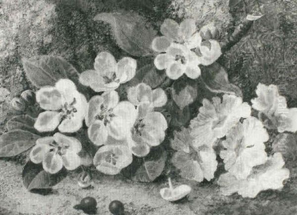 Still Life Of Apple Blossom And Rose Hips - view 1