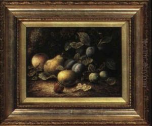 Still Life With Apples, Plums, And Other Fruit by Oliver Clare