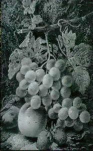 Still Life Of Grapes, Strawberries, A Peach And A Plum