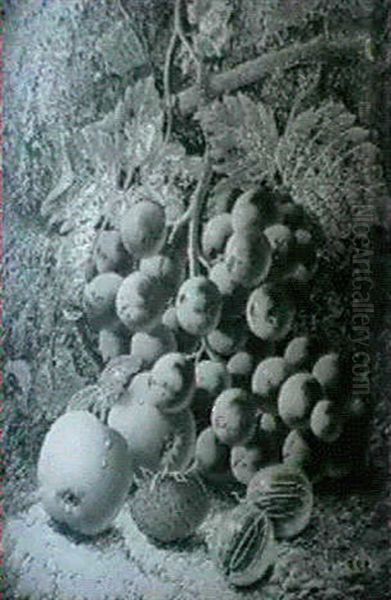 Still Life With Grapes, A Peach, A Plum And Raspberries Still Life With Grapes, Apples... - view 1