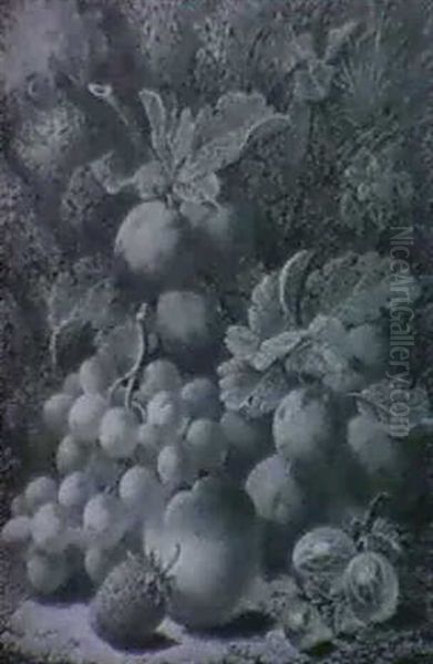 Still Life With Plums, Grapes, Gooseberries, A     Peach... Still Life With Apples, Grapes, Raspberries... - view 1