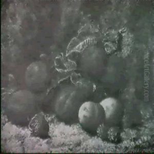 Plums, Strawberries, And Rasberries On A Mossy     Bank  Peaches, Grapes, And Strawberries...
