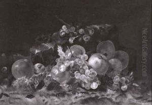 Stilleben Mit Trauben Und Apfeln by Oliver Clare