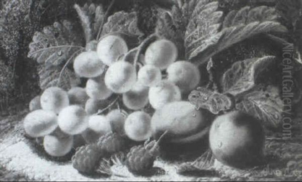 Still Life Of Grapes, Plums, And Raspberries - view 1