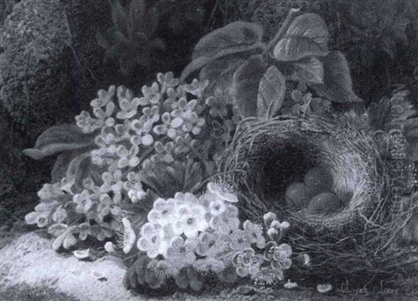 Still Life Of Apple Blossom, Lilac And A Bird's Nest - view 1