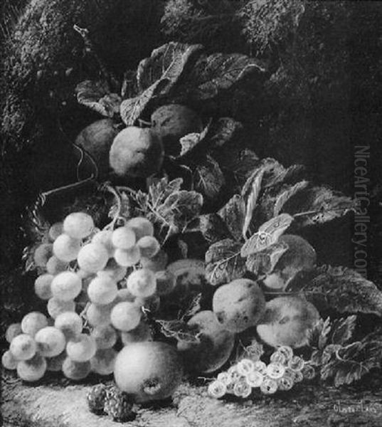Still Life Of Grapes, Plums, Currants, Raspberries And An Apple - view 1