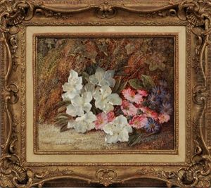 Floral Still Life On A Mossy Bank Floral Still Life On A Mossy Bank