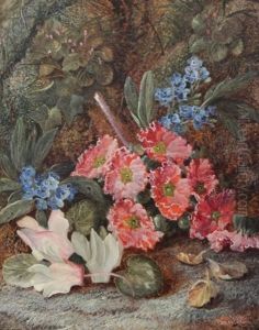 Still Lifes Of Blossom And Fruit (pair) by Vincent Clare