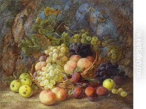Still Life Of Peaches, Plums, Apples And Grapes Still Life Of Peaches, Plums, Apples And Grapes