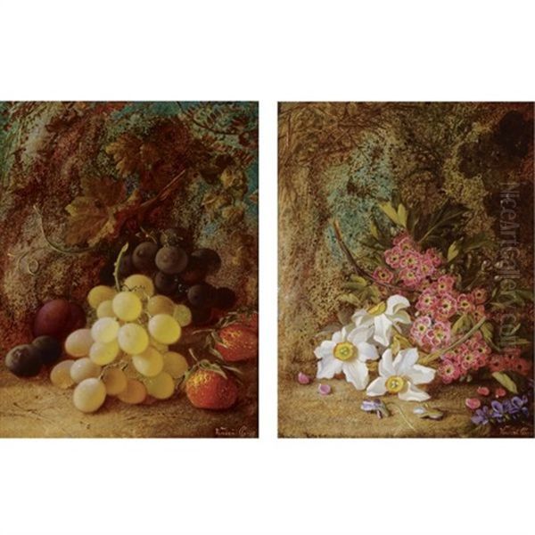 Still Life Of Fruit (+ Still Life Of Flowers; Pair) - view 1