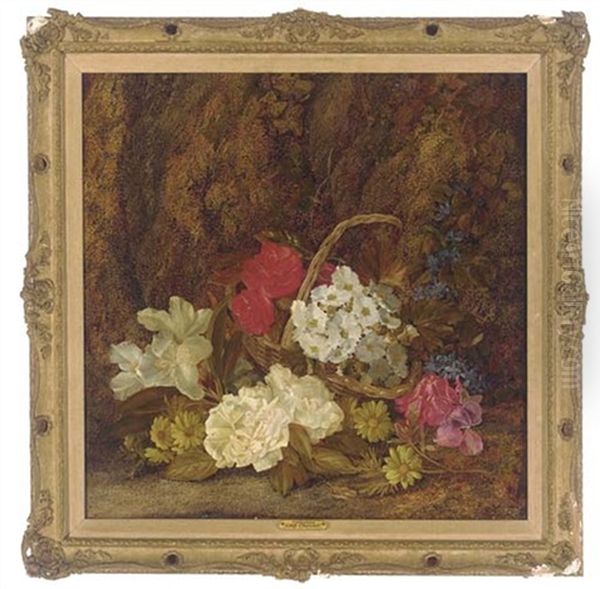 White Roses, Primroses And Lilac - view 1