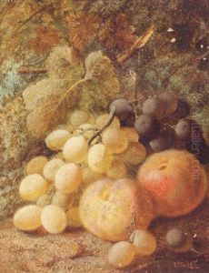 Grapes And Peaches On A Mossy Bank