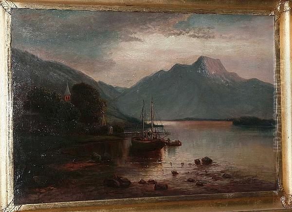 A Mountain Lake Scene - view 1