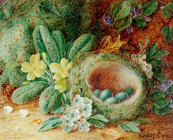 Spring Flowers By A Bird's Nest - view 1