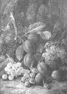 Plums, Redcurrants And Whitecurrants On A Mossy Bank Plums, Redcurrants And Whitecurrants On A Mossy Bank