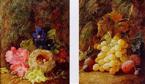 Violas, Antirrhinum, Wallflowers And A Bird Nest Violas, Antirrhinum, Wallflowers And A Bird Nest