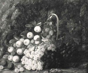 Still Life With Apples, Plums And Grapes by Vincent Clare