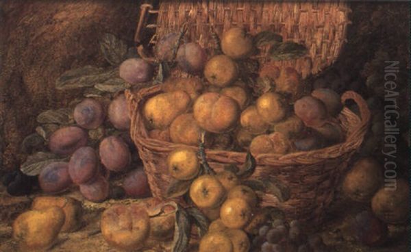 Still Life Of Fruit In A Basket - view 1